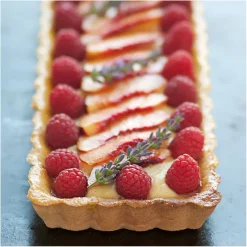 Rectangle à tarte perforé cannelé ht 3 cm 35 x 10 cm De Buyer