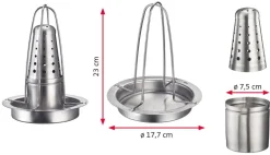 Rotissoire verticale inox Ø 17,5 x ht 23 cm Westmark