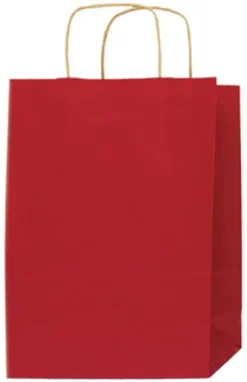 Sac cabas kraft (x 50) coloris rouge