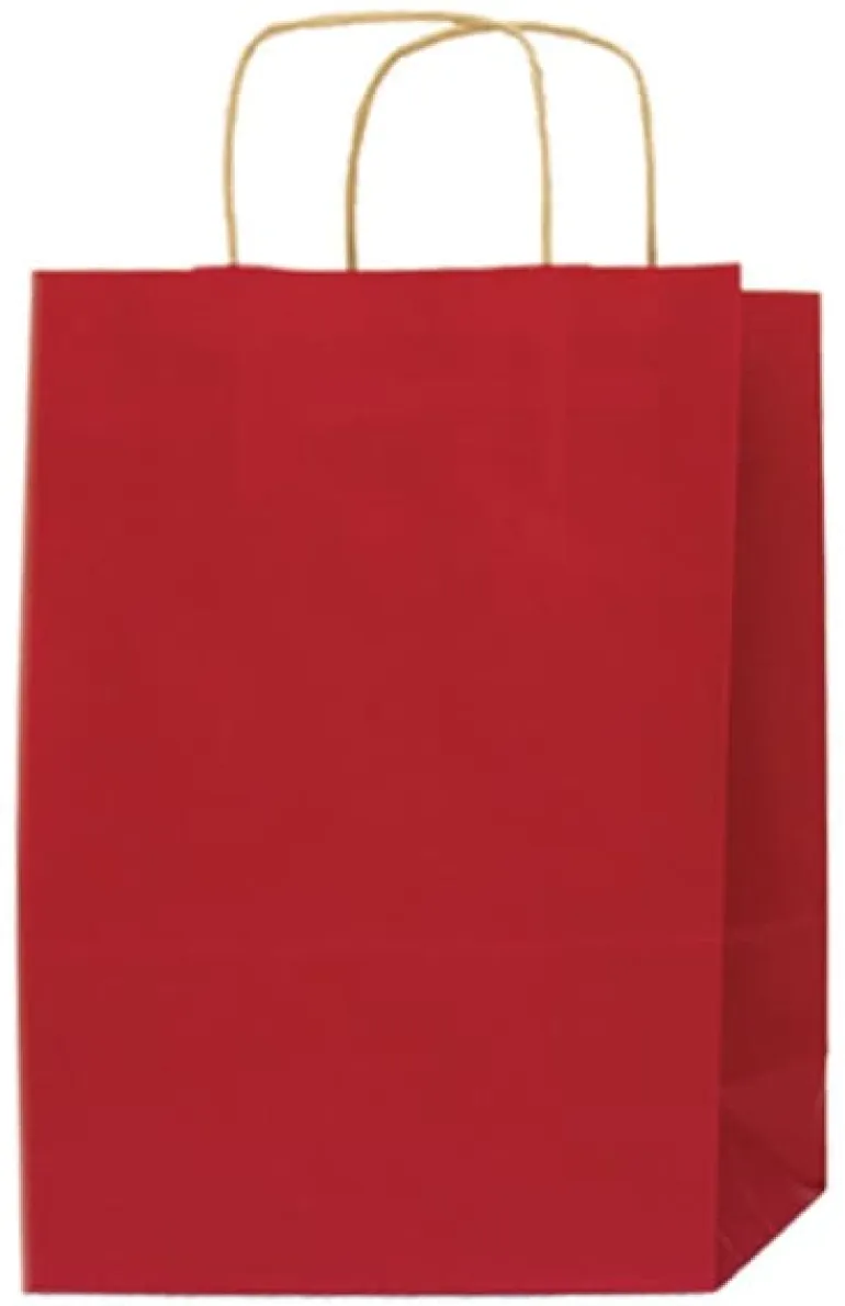 Sac cabas kraft (x 50) coloris rouge