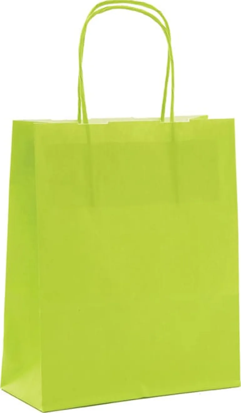 Sac cabas kraft (x 50) coloris vert anis