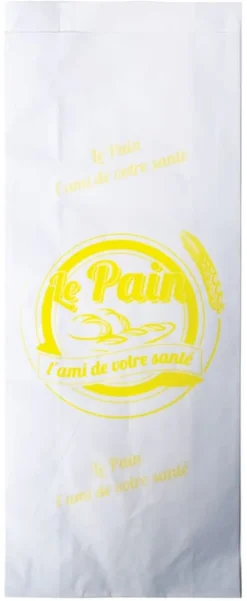 Sac pour pain coupé (x 250) Kraft blanc 40 g 36 x 14 cm
