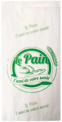 Sac pour pain coupé (x 250) Kraft blanc 40 g 36 x 17 cm