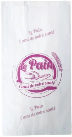 Sac pour pain coupé (x 250) Kraft blanc 40 g 49,5 x 24 cm