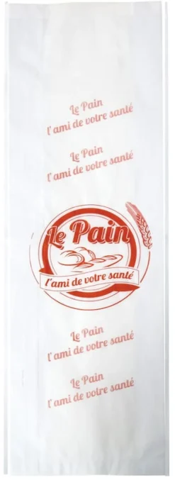 Sac pour pain coupé (x 250) Kraft blanc 40 g 60 x 19 cm