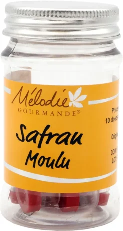 Safran en poudre 10 doses de 0,1 g Mélodie Gourmande