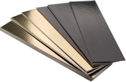 Semelle à bûche or & noir bords droits 24 x 10 cm (x 50) Meilleur du Chef