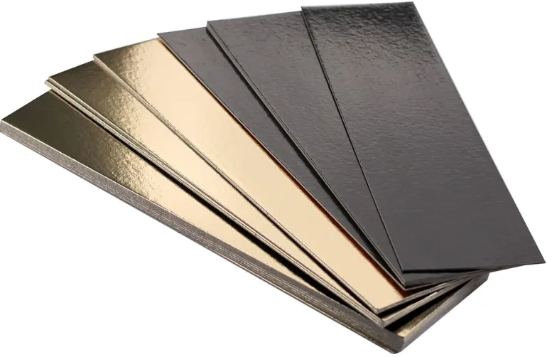 Semelle à bûche or & noir bords droits 39 x 10 cm (x 50) Meilleur du Chef