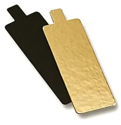 Semelle à bûchette avec languette or/noir 9,5 x 5,5 cm (x 200) Tradiser