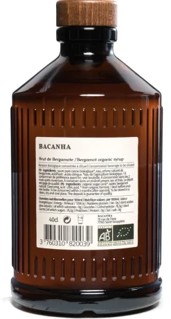 Sirop Bio bergamote 40 cl Bacanha