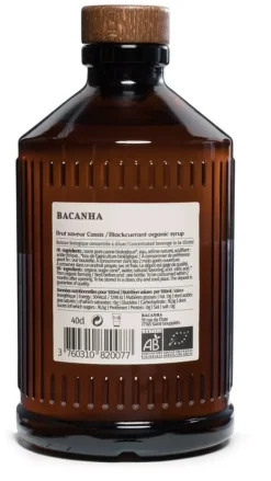 Sirop Bio cassis 40 cl Bacanha
