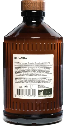Sirop Bio d'orgeat 40 cl Bacanha