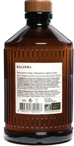 Sirop Bio fraise 40 cl Bacanha