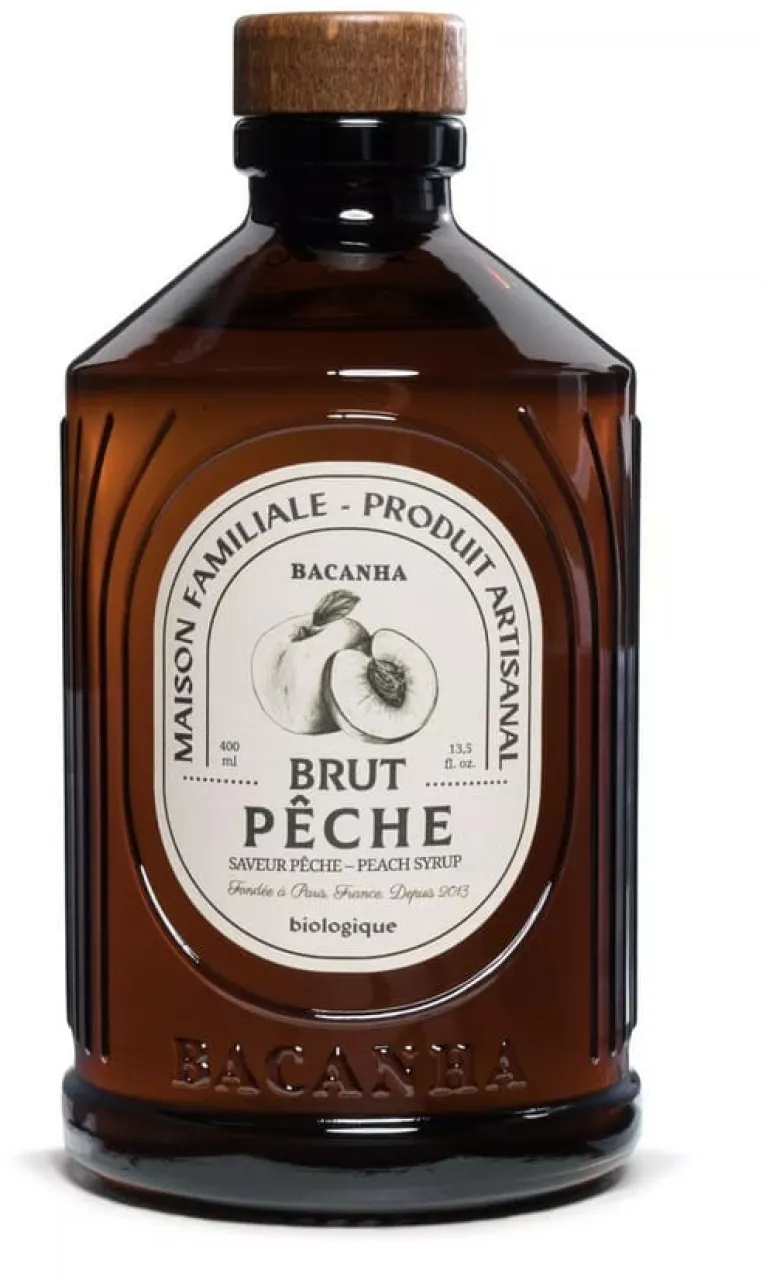 Sirop Bio pêche 40 cl Bacanha