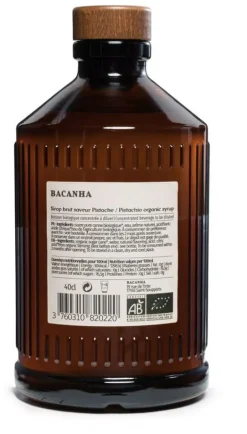 Sirop Bio pistache 40 cl Bacanha