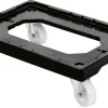 Socle rouleur 4 roues pivotantes chape acier Gilac