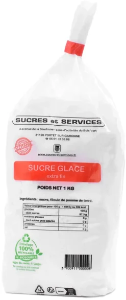 Sucre glace (spécial pâtisserie) 1 kg