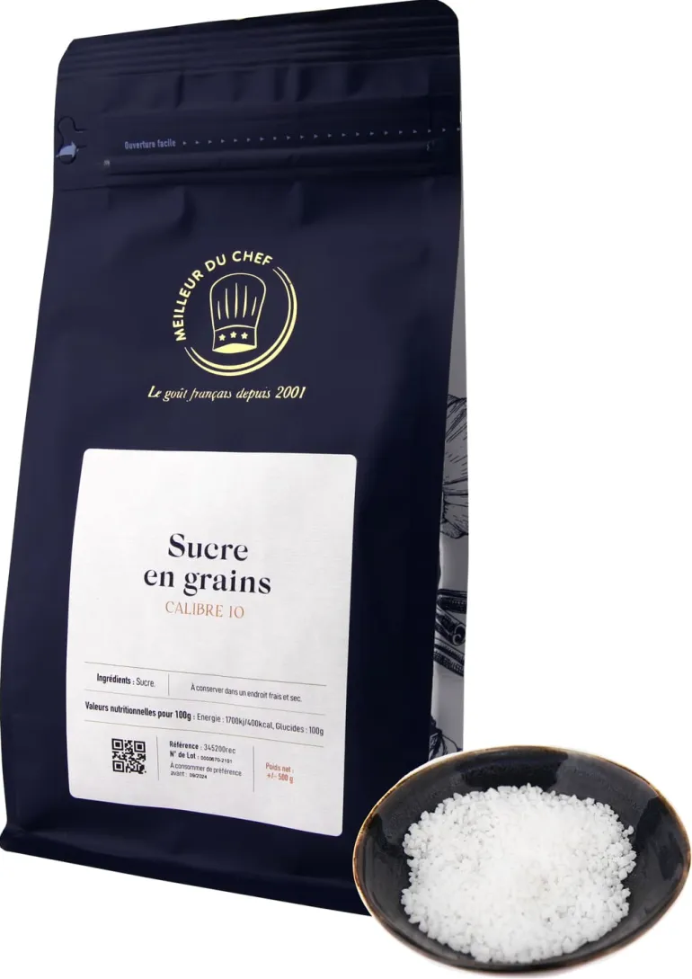 Sucre perlé grain calibre 10 +/- 500 g