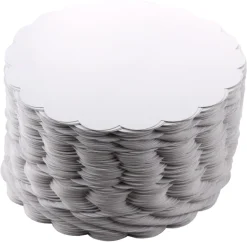 Support carton rond festonné blanc Ø 25 cm (x 250) Nordia