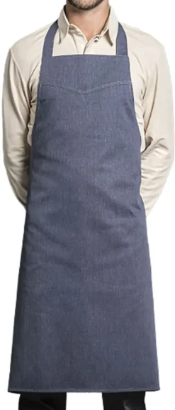 Tablier à bavette Iowa Denim L 110,5 x Lg 115 cm Clément Design