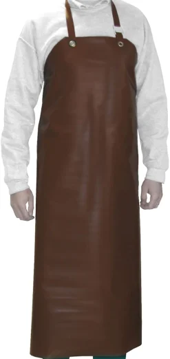 Tablier chocolat à bavette en polyuréthane