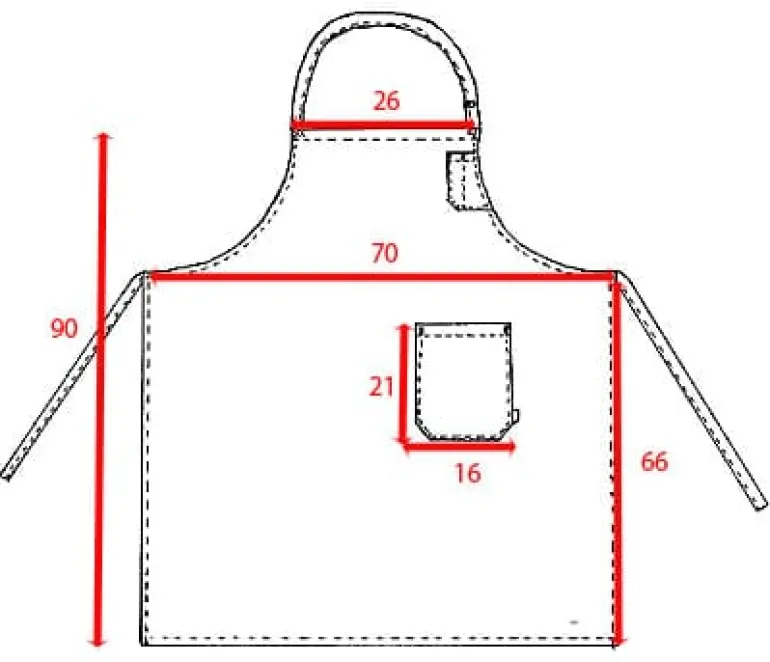 Tablier Loti brodé "Meilleur du Chef" Noir (broderie fil blanc) Robur