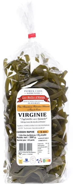 Tagliatelle aux épinards Virginie 250 g Les Belles D'Antan