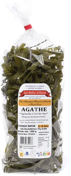Tagliatelles à l'ail des ours Agathe 250 g Les Belles D'Antan