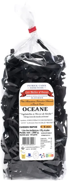 Tagliatelles à l'encre de seiche Océane 250 g Les Belles D'Antan