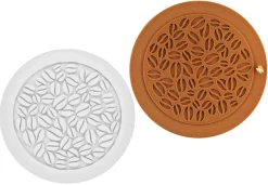 Tapis décor silicone grains de café Ø 18 cm x ht 1.5 mm Silikomart