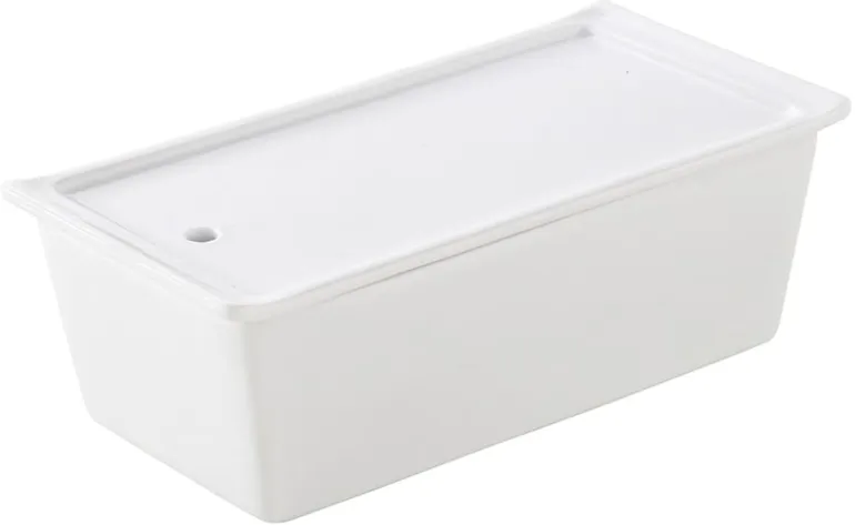 Terrine rectangulaire en porcelaine 21 x 9 cm