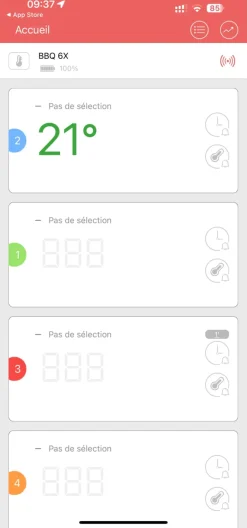 Thermomètre four connecté iCare -50°C à +300°C Alla France