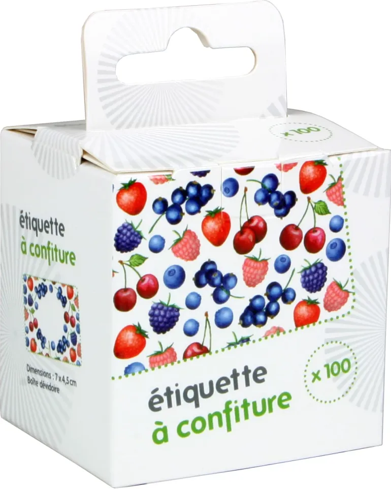 Étiquette confiture autocollante x 100 Chevalier Diffusion