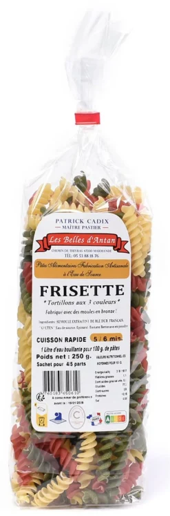 Tortillon tricolore Frisette 250 g Les Belles D'Antan