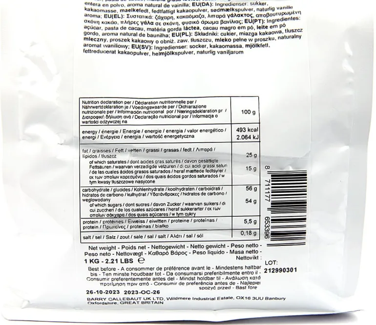 Vermicelle fin chocolat 250 g Callebaut