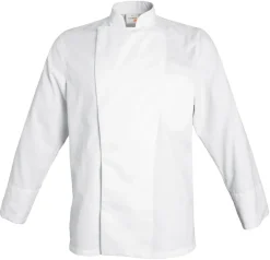 Veste homme Epure blanche Manches longues Taille 4XL (66/68) Clément Design