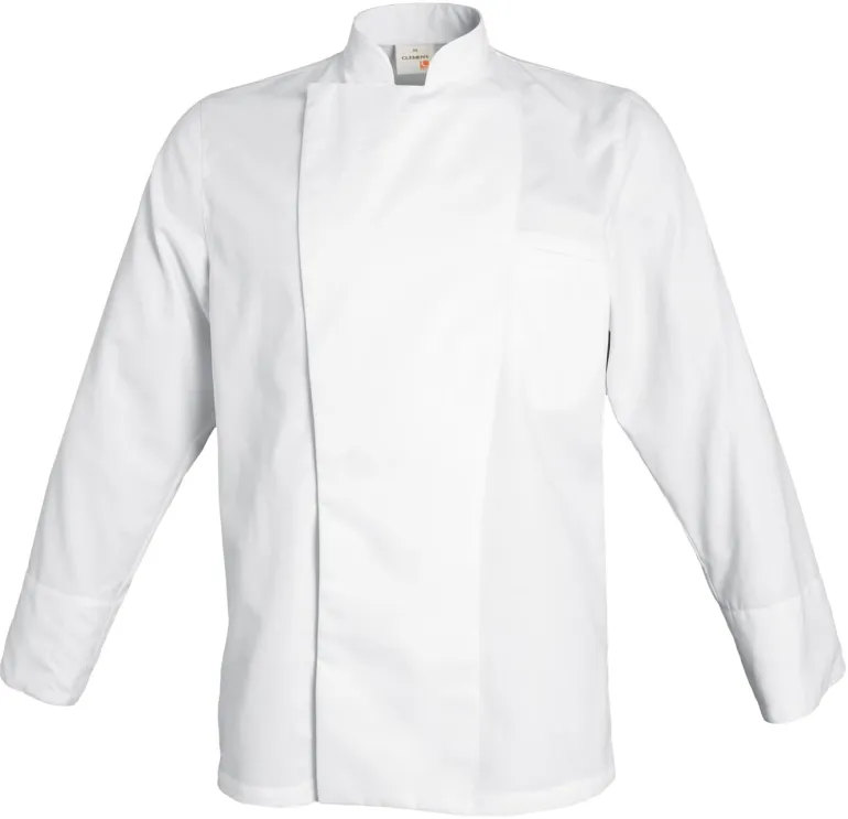 Veste homme Epure blanche Manches longues Taille 4XL (66/68) Clément Design